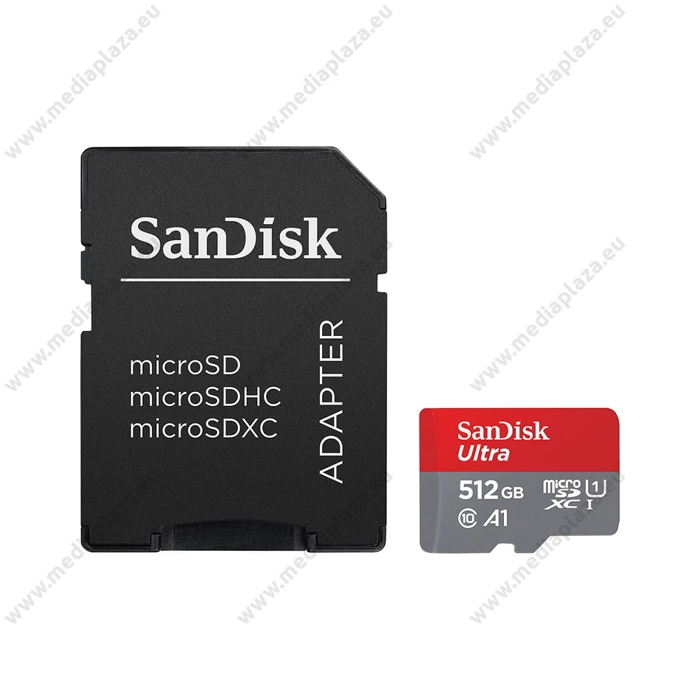SANDISK ULTRA MICRO SDXC 512GB + ADAPTER CLASS 10 UHS-I U1 A1 150 MB/s