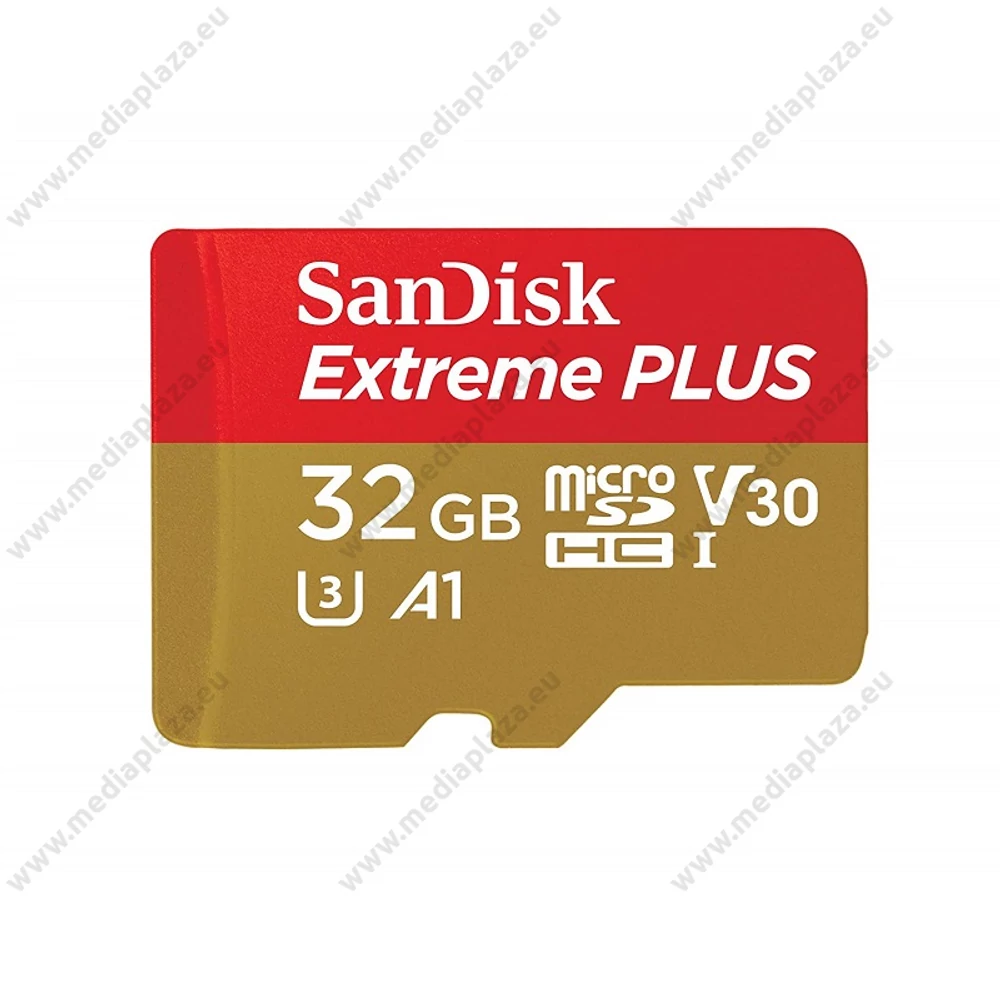 SANDISK EXTREME PLUS MICRO SDHC 32GB + ADAPTER CLASS 10 UHS-I U3 A1 V30 100/90 MB/s