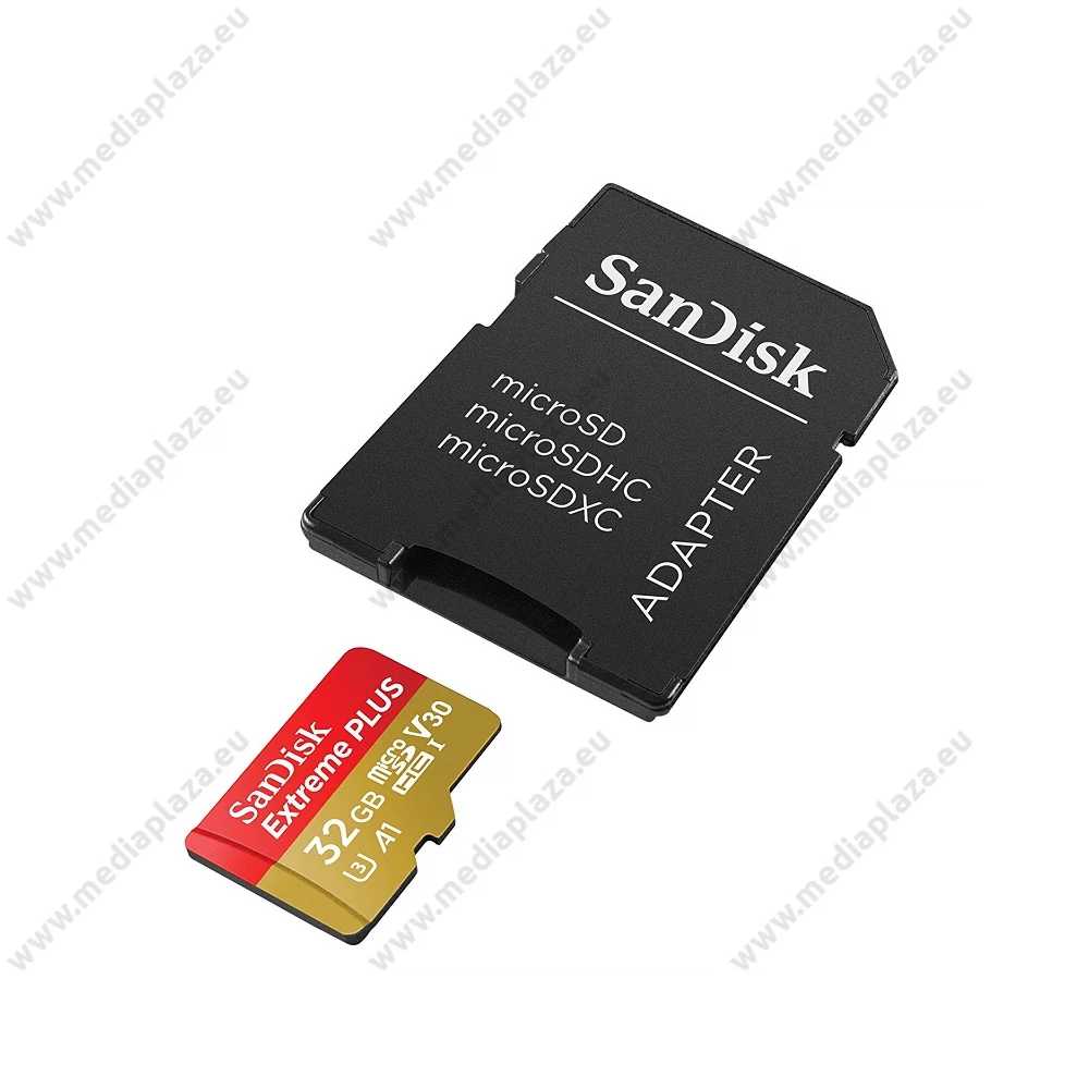 SANDISK EXTREME PLUS MICRO SDHC 32GB + ADAPTER CLASS 10 UHS-I U3 A1 V30 100/90 MB/s
