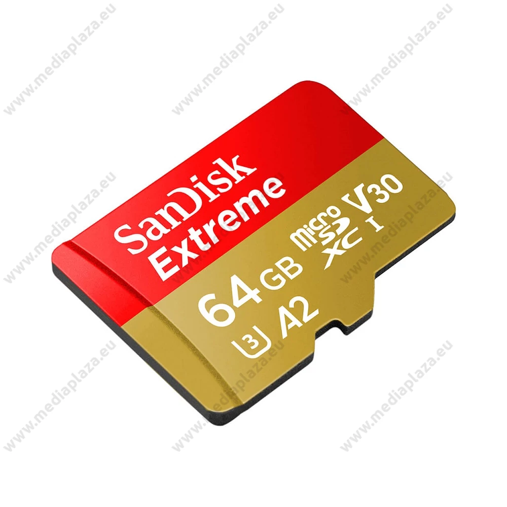 SANDISK EXTREME MOBILE MICRO SDXC 64GB + ADAPTER CLASS 10 UHS-I U3 A2 V30 170/80 MB/s