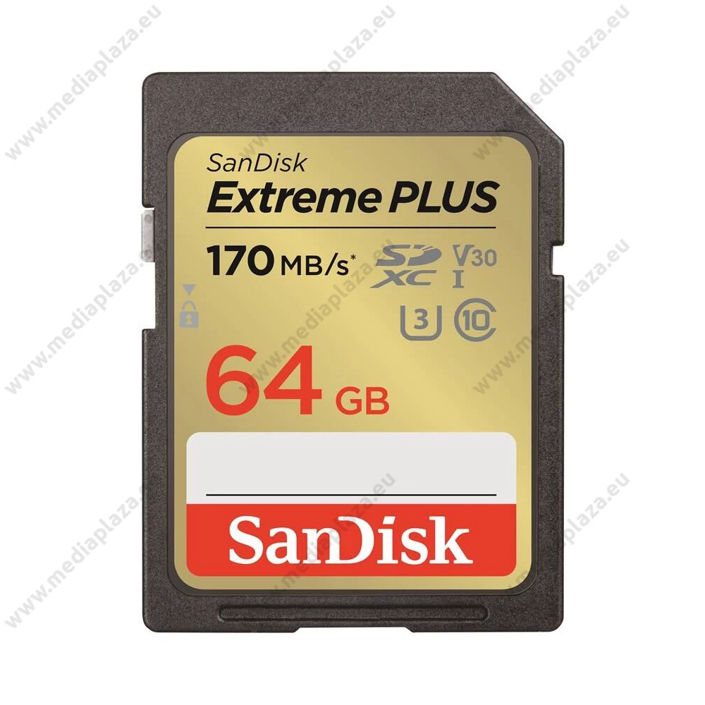 SANDISK EXTREME PLUS SDXC 64GB CLASS 10 UHS-I U3 V30 170/80 MB/s