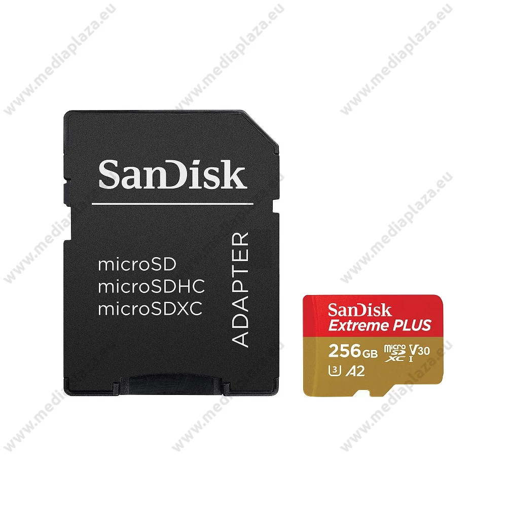 SANDISK EXTREME PLUS MICRO SDXC 256GB + ADAPTER CLASS 10 UHS-I U3 A2 V30 200/140 MB/s