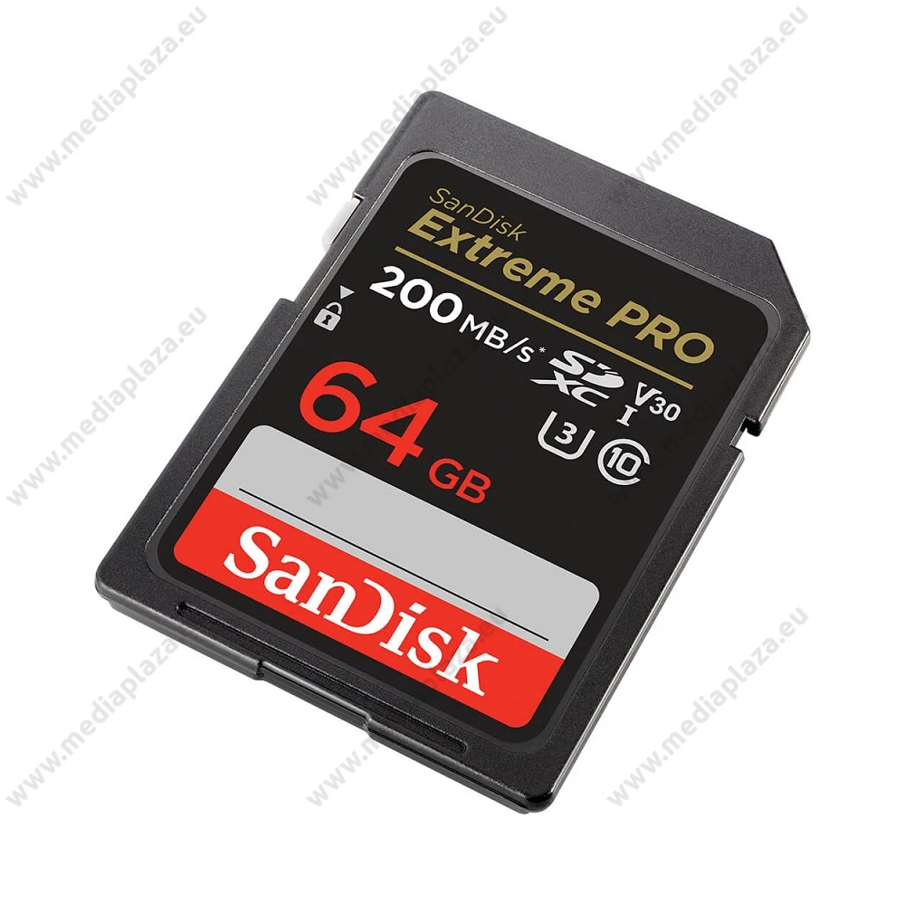SANDISK EXTREME PRO SDXC 64GB CLASS 10 UHS-I U3 V30 200/90 MB/s