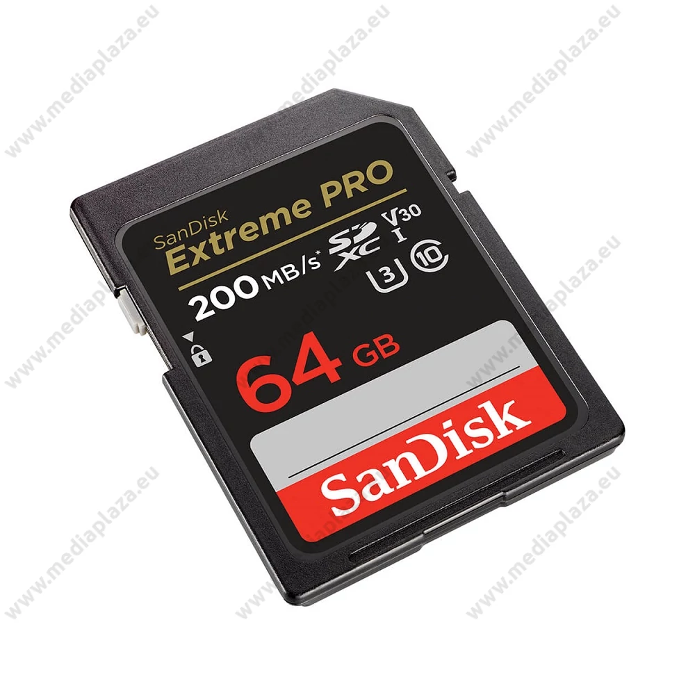 SANDISK EXTREME PRO SDXC 64GB CLASS 10 UHS-I U3 V30 200/90 MB/s