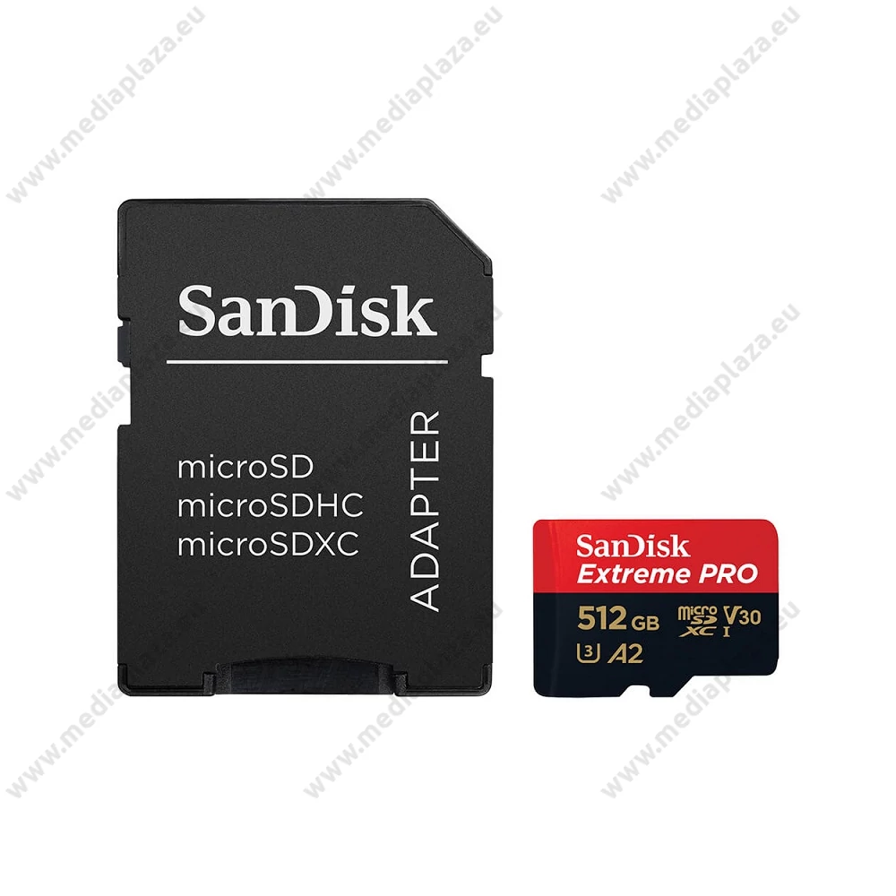 SANDISK EXTREME PRO MICRO SDXC 512GB + ADAPTER CLASS 10 UHS-I U3 A2 V30 200/140 MB/s
