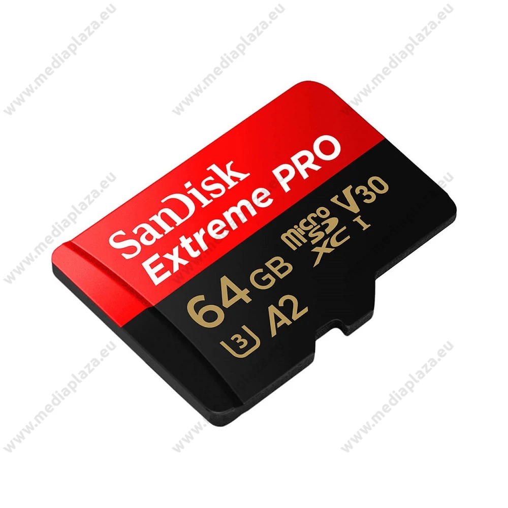 SANDISK EXTREME PRO MICRO SDXC 64GB + ADAPTER CLASS 10 UHS-I U3 A2 V30 200/90 MB/s