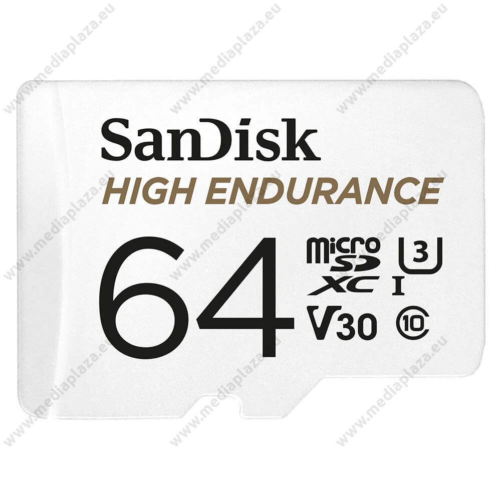 SANDISK HIGH ENDURANCE MICRO SDXC 64GB + ADAPTER CLASS 10 UHS-I U3 V30 100/40 MB/s