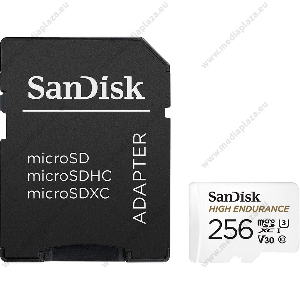 SANDISK HIGH ENDURANCE MICRO SDXC 256GB + ADAPTER CLASS 10 UHS-I U3 V30 100/40 MB/s