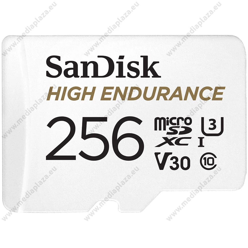 SANDISK HIGH ENDURANCE MICRO SDXC 256GB + ADAPTER CLASS 10 UHS-I U3 V30 100/40 MB/s