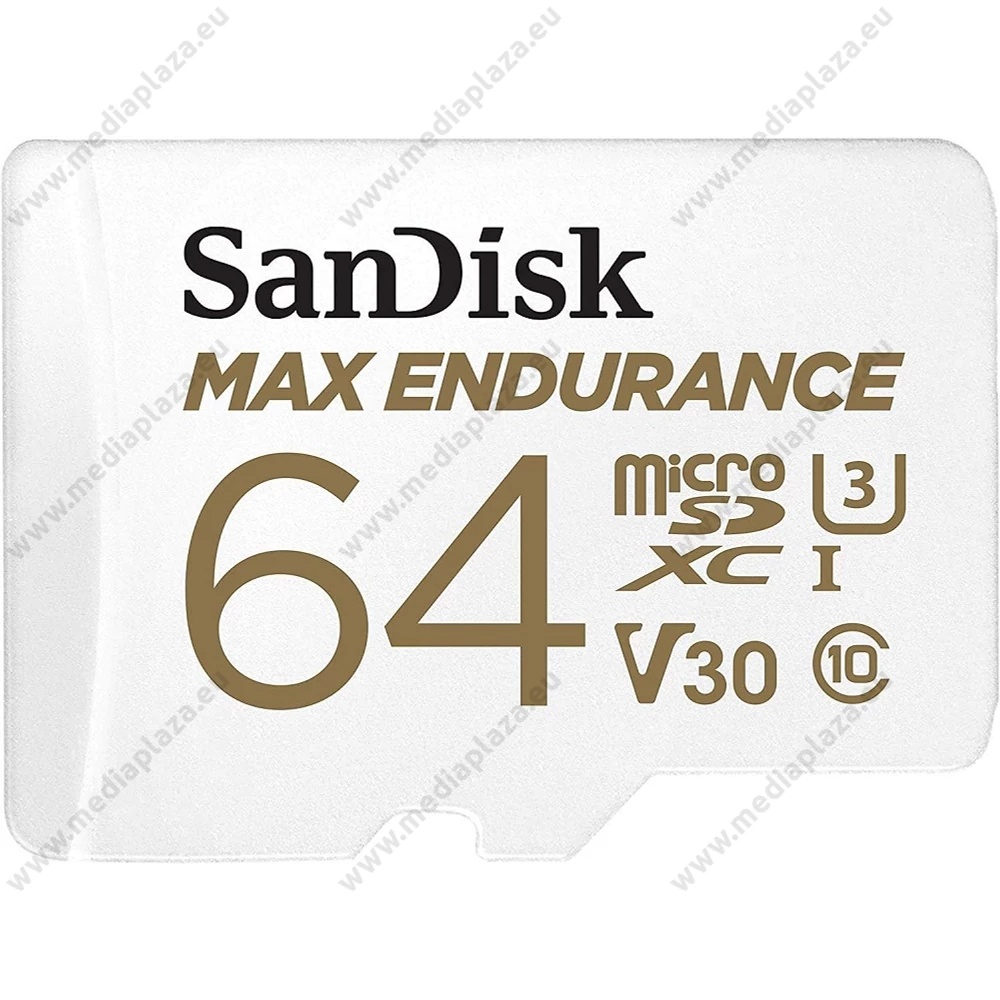 SANDISK MAX ENDURANCE MICRO SDXC 64GB + ADAPTER CLASS 10 UHS-I U3 V30 100/40 MB/s