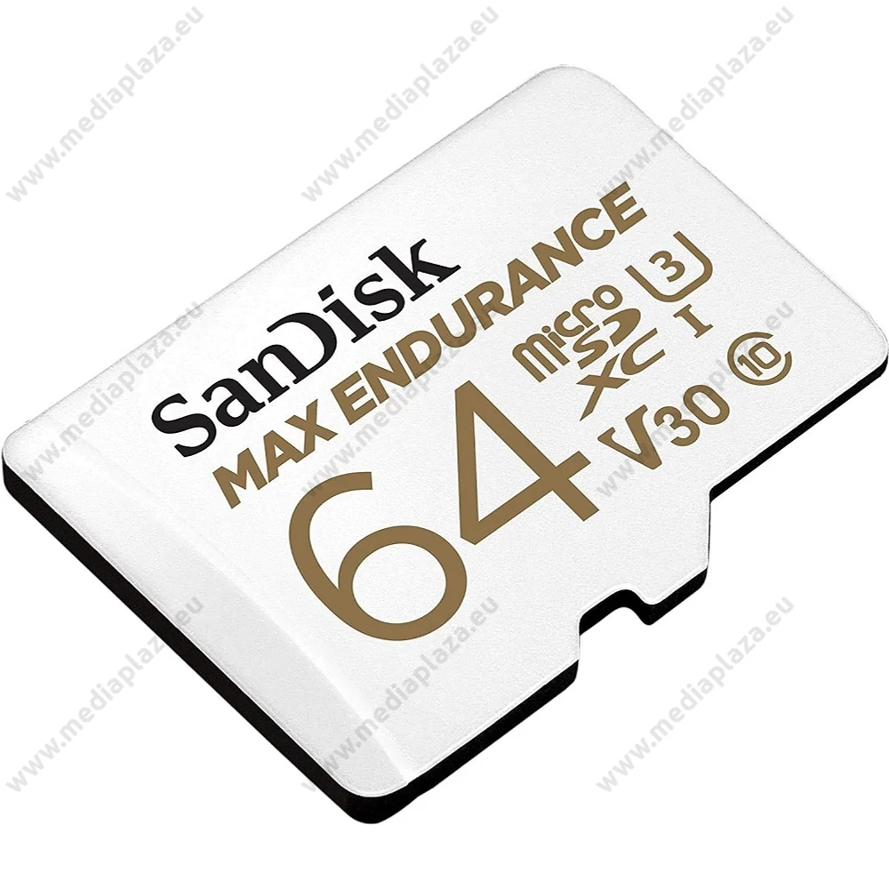 SANDISK MAX ENDURANCE MICRO SDXC 64GB + ADAPTER CLASS 10 UHS-I U3 V30 100/40 MB/s