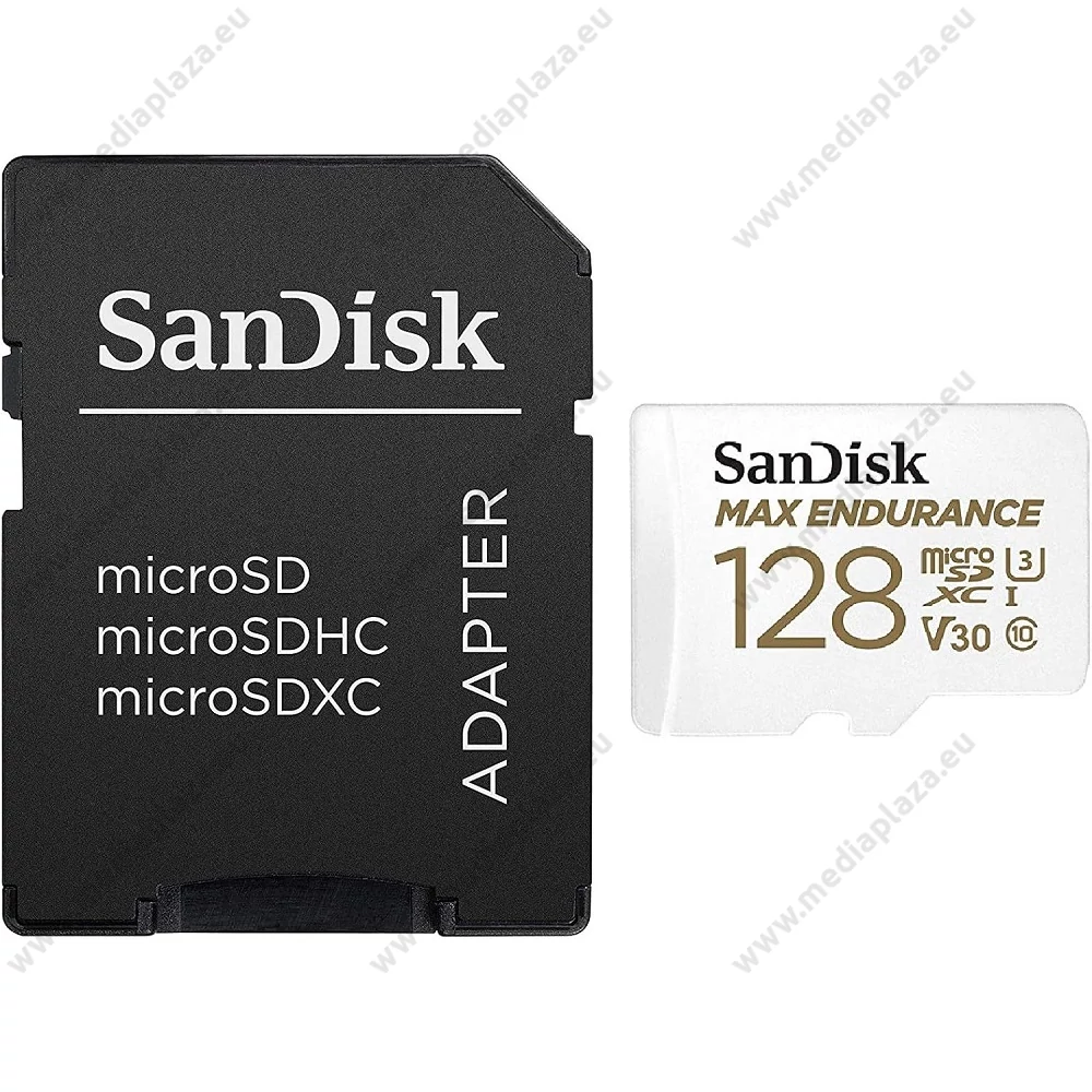 SANDISK MAX ENDURANCE MICRO SDXC 128GB + ADAPTER CLASS 10 UHS-I U3 V30 100/40 MB/s
