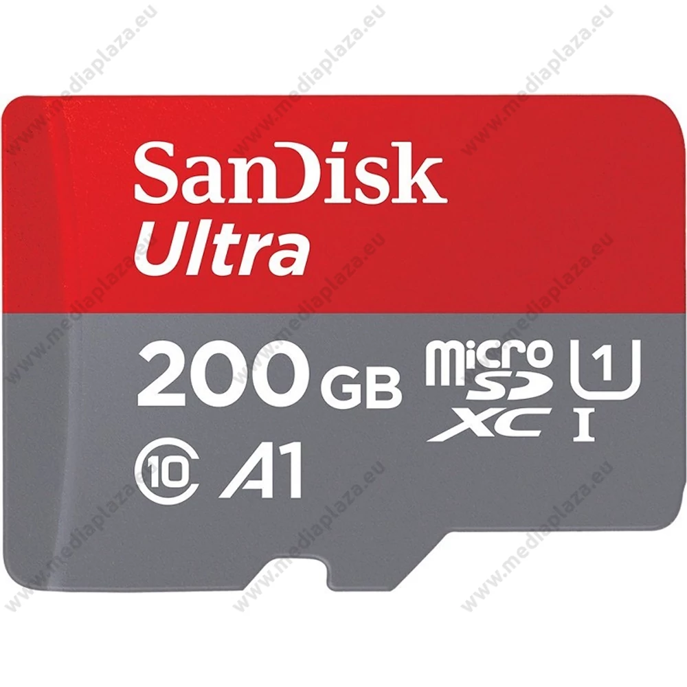 SANDISK ULTRA MICRO SDXC 200GB + ADAPTER CLASS 10 UHS-I U1 A1 ANDROID 100 MB/s