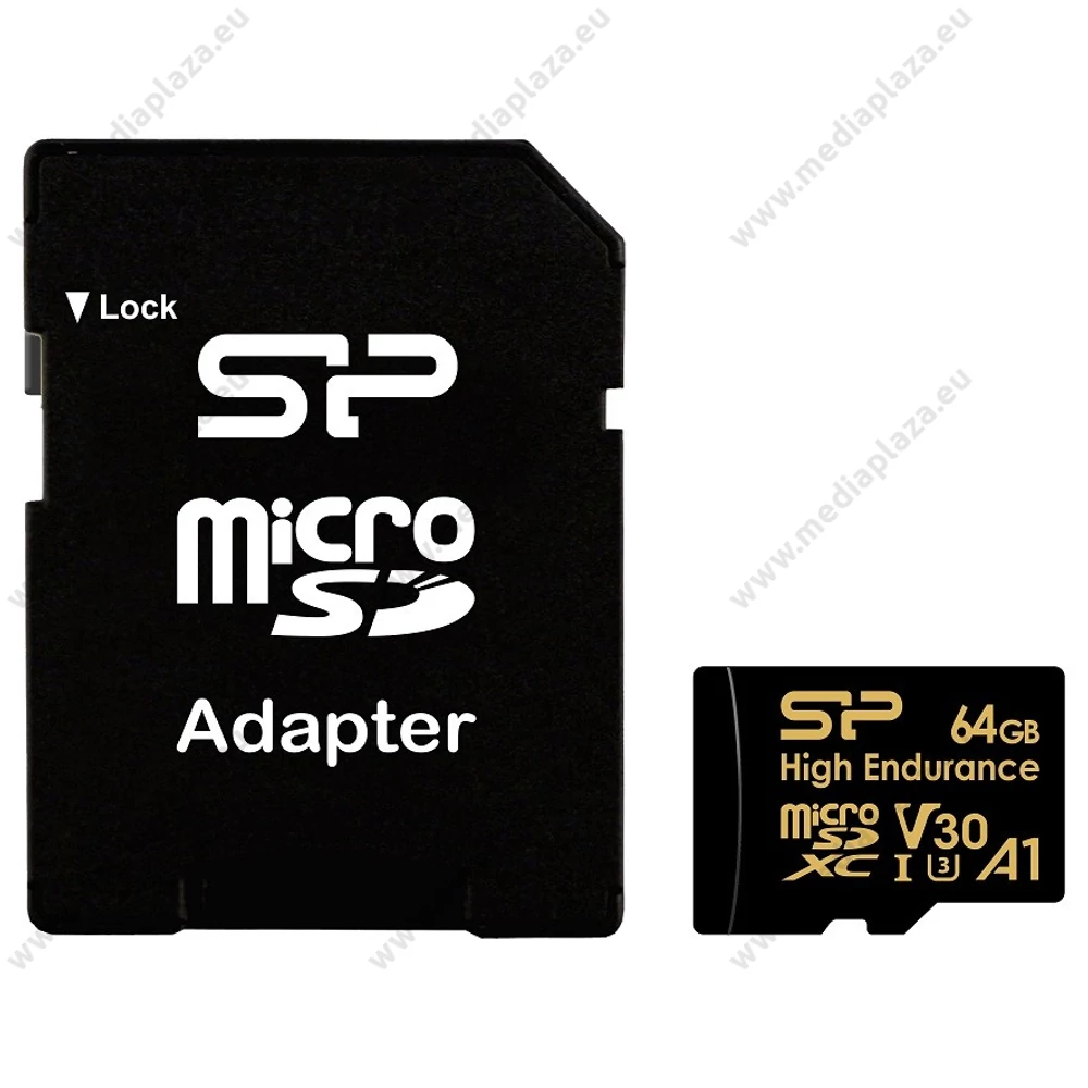 SILICON POWER HIGH ENDURANCE MICRO SDXC 64GB + ADAPTER CLASS 10 UHS-I U3 A1 V30 100/80 MB/s