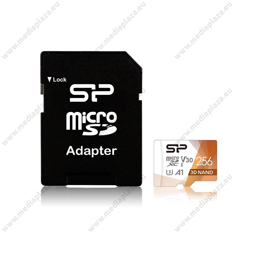 SILICON POWER SUPERIOR PRO MICRO SDXC 256GB + ADAPTER CLASS 10 UHS-I U3 A1 V30 100/80 MB/s