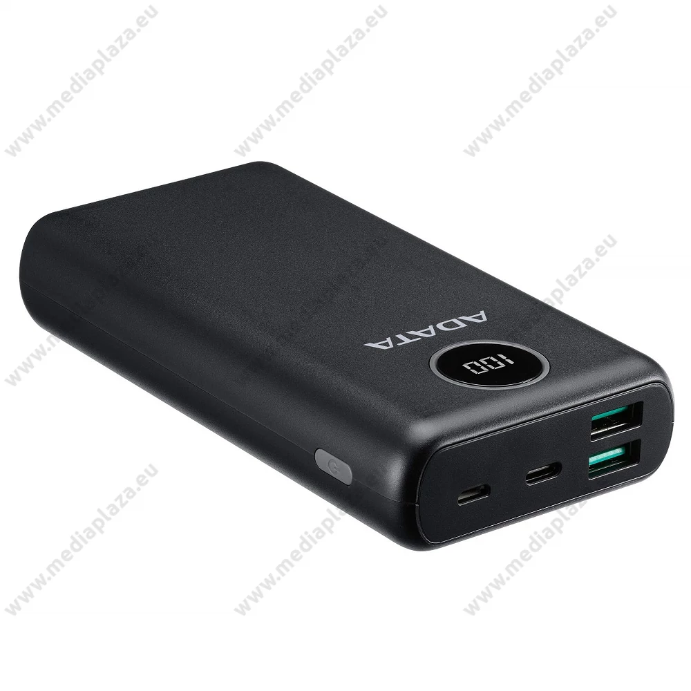 ADATA P20000QCD POWERBANK 20.000 mAh 18W QC 3.0/PD 3.0 FEKETE