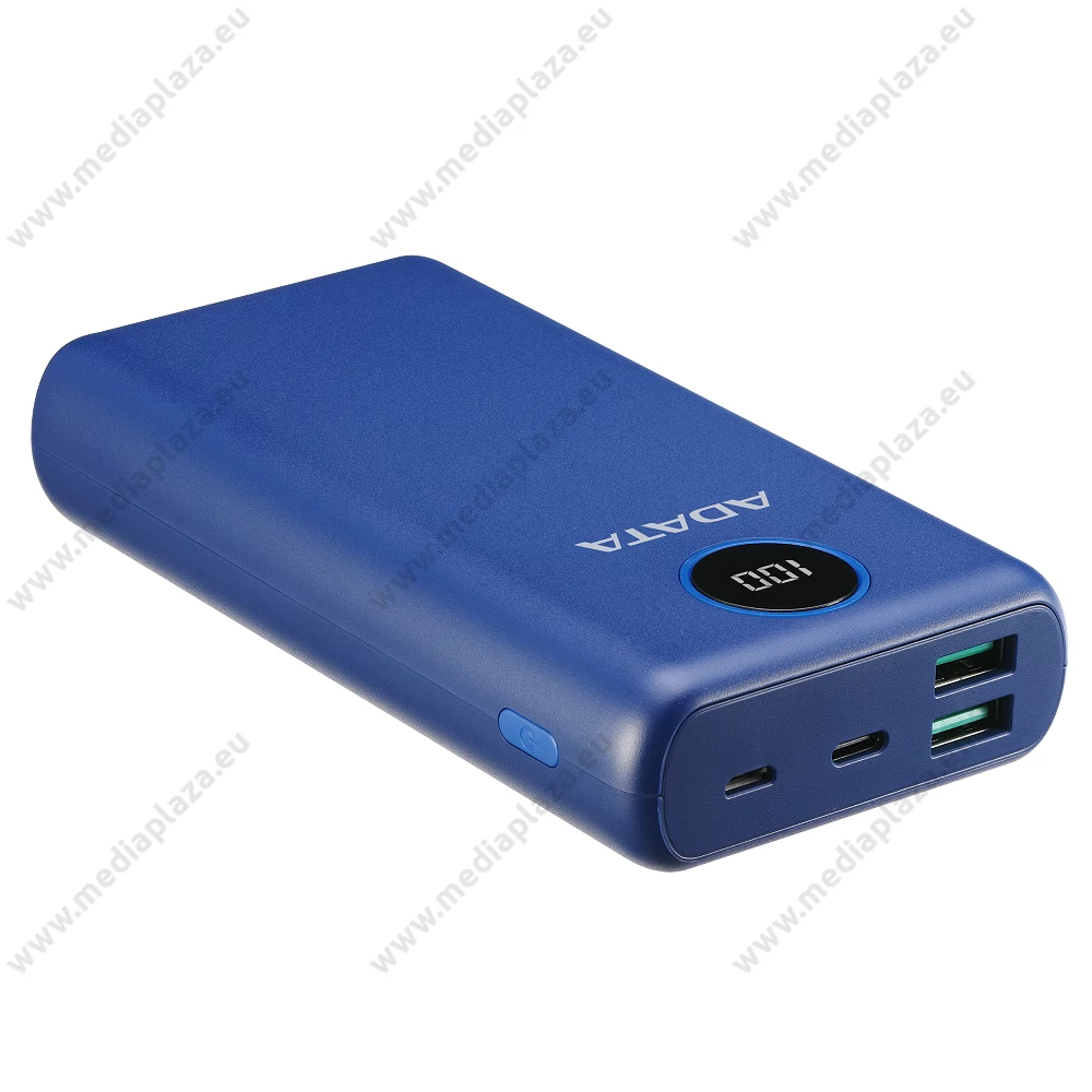 ADATA P20000QCD POWERBANK 20.000 mAh 18W QC 3.0/PD 3.0 KÉK