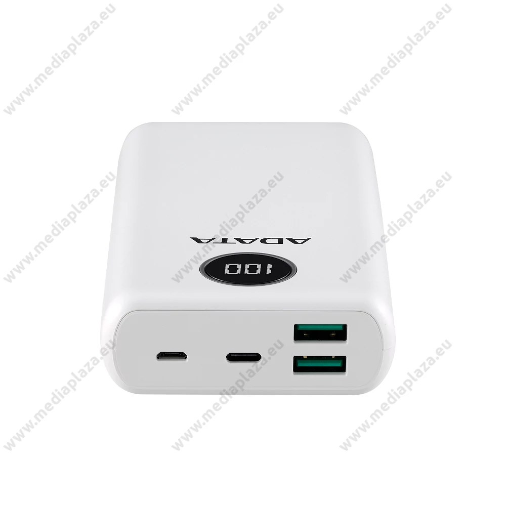 ADATA P20000QCD POWERBANK 20.000 mAh 18W QC 3.0/PD 3.0 FEHÉR