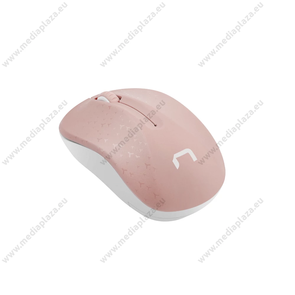 NATEC TOUCAN NMY-1652 VEZETÉK NÉLKÜLI OPTIKAI EGÉR 2,4GHZ 1600DPI RÓZSASZÍN/FEHÉR