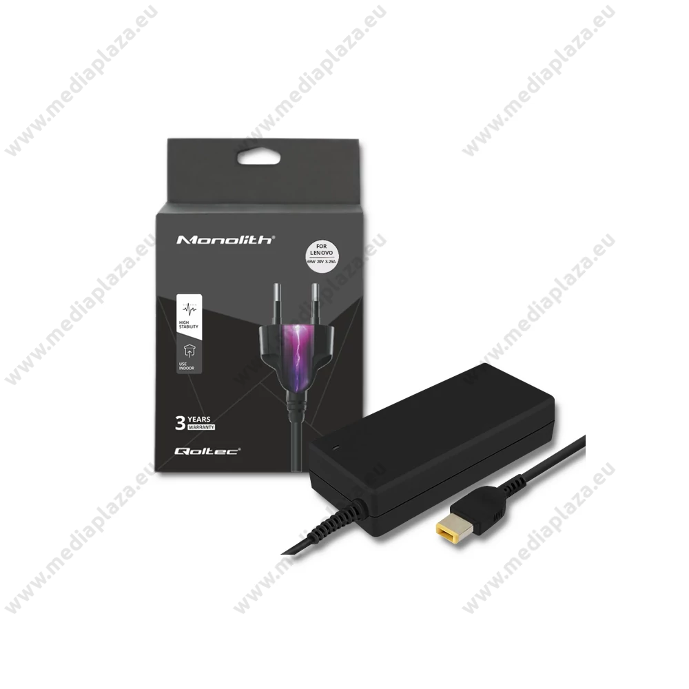 QOLTEC LENOVO 90W 20V 4.5A SLIM TIP+PIN NOTEBOOK/LAPTOP TÖLTŐ TÁPKÁBELLEL (50054)