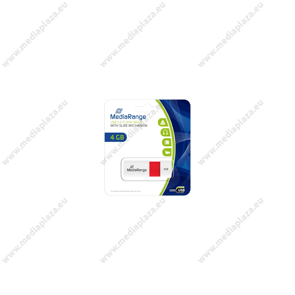 MEDIARANGE USB 2.0 PENDRIVE COLOR EDITION 4GB PIROS MR970