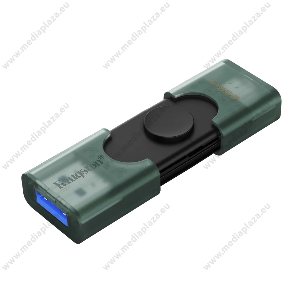 KINGSTON DATATRAVELER DUO G2 USB 3.2 USB-A/USB-C PENDRIVE 256GB FEKETE-ZÖLD