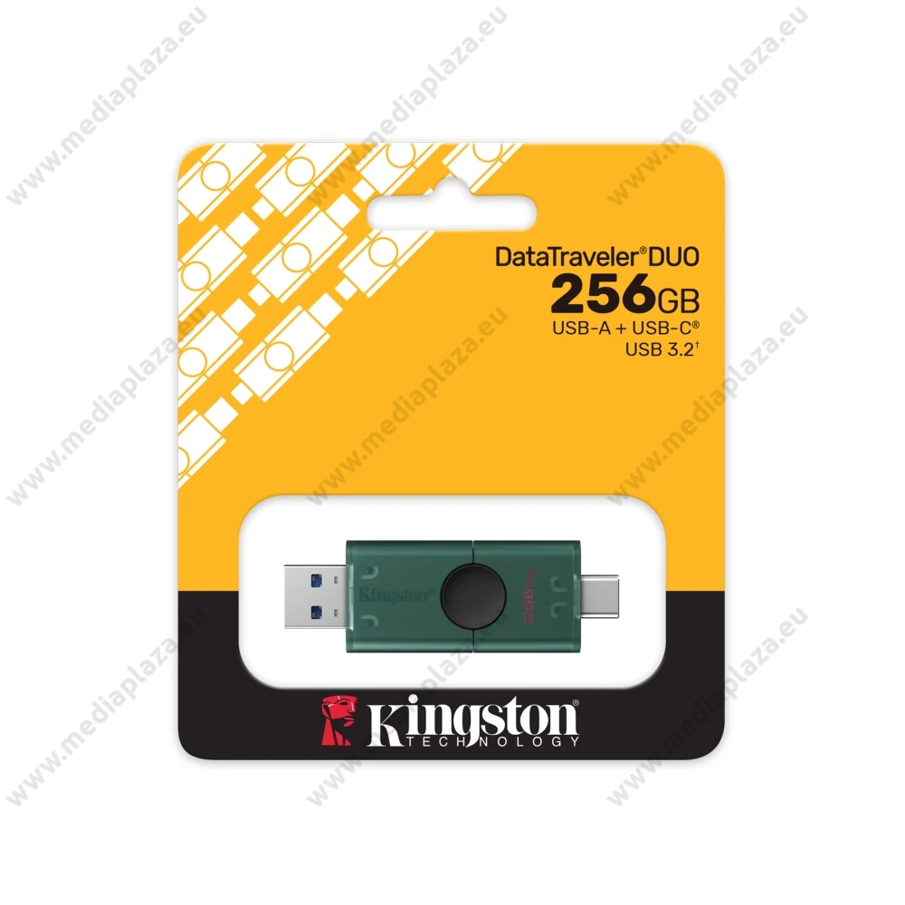KINGSTON DATATRAVELER DUO G2 USB 3.2 USB-A/USB-C PENDRIVE 256GB FEKETE-ZÖLD