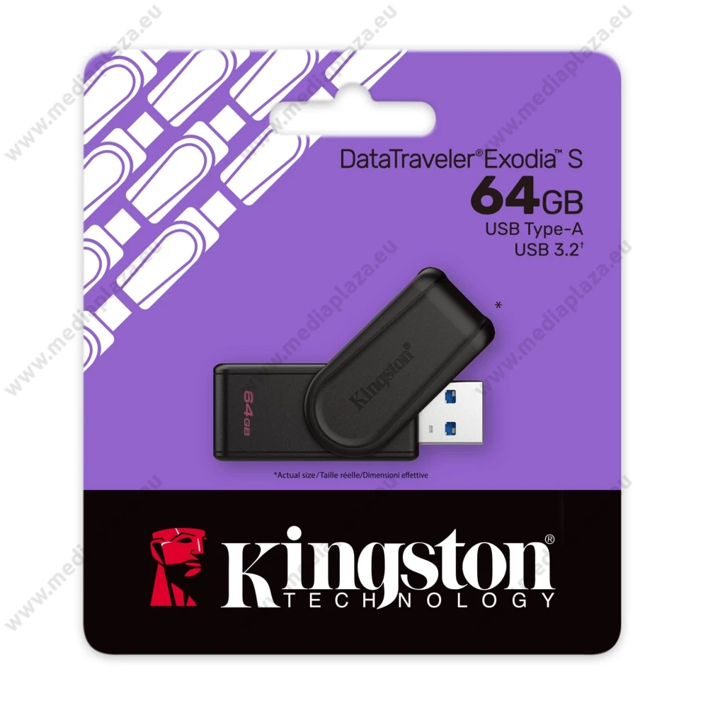 KINGSTON DATATRAVELER EXODIA S USB 3.2 GEN 1 PENDRIVE 64GB
