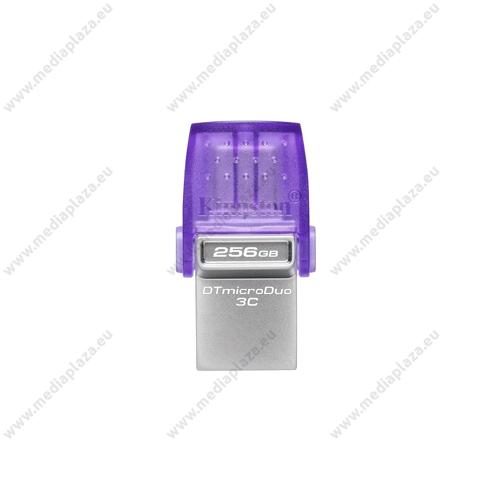 KINGSTON DATATRAVELER MICRODUO 3C USB 3.2/USB-C FÉMHÁZAS PENDRIVE 256GB (200 MB/s OLVASÁSI SEBESSÉG)