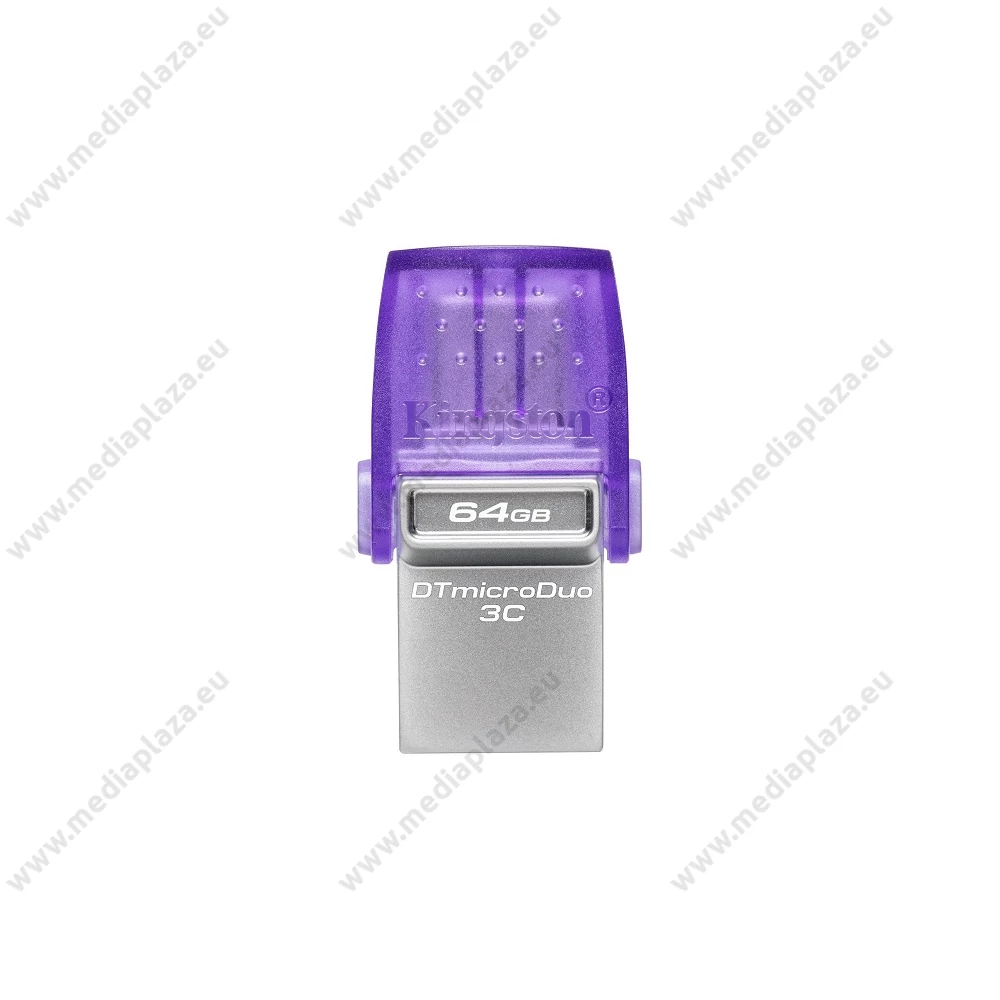 KINGSTON DATATRAVELER MICRODUO 3C USB 3.2/USB-C FÉMHÁZAS PENDRIVE 64GB (200 MB/s OLVASÁSI SEBESSÉG)