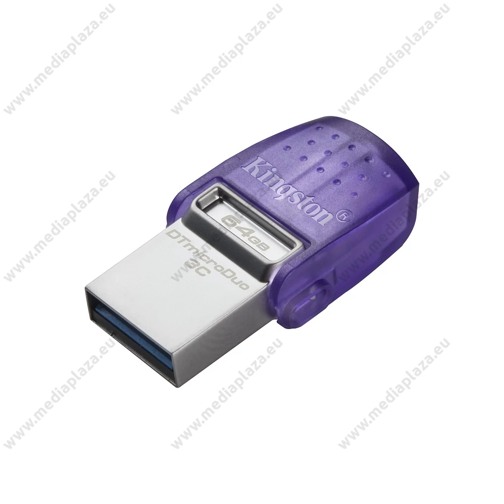 KINGSTON DATATRAVELER MICRODUO 3C USB 3.2/USB-C FÉMHÁZAS PENDRIVE 64GB (200 MB/s OLVASÁSI SEBESSÉG)