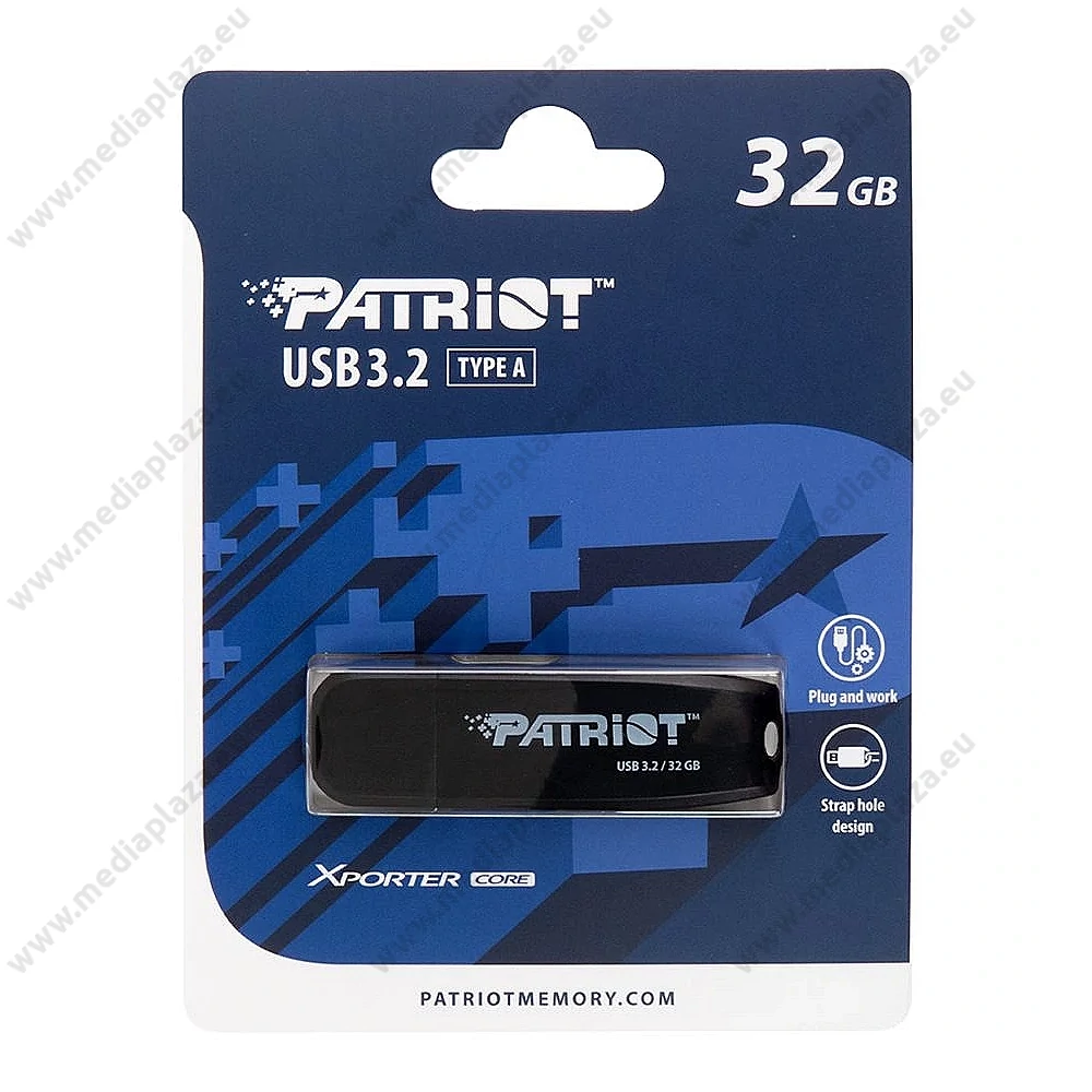 PATRIOT XPORTER CORE USB 3.2 GEN 1 PENDRIVE 32GB FEKETE