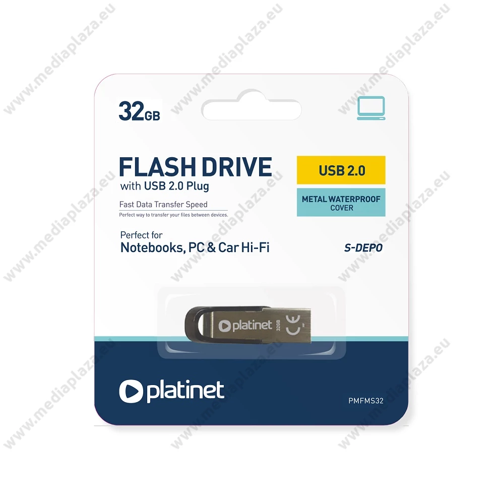 PLATINET PMFMS32 S-DEPO USB 2.0 FÉMHÁZAS PENDRIVE 32GB