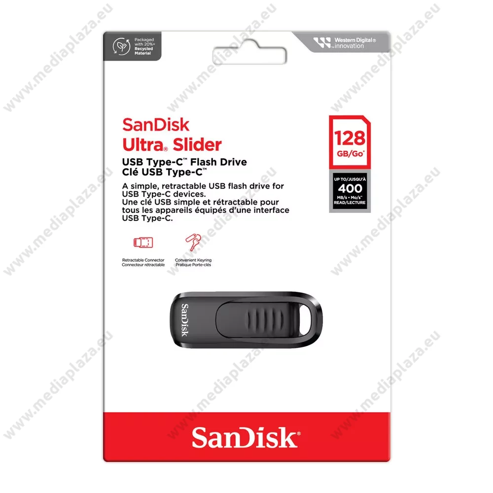 SANDISK ULTRA SLIDER USB-C 3.2 GEN 1 PENDRIVE 128GB (400 MB/s)