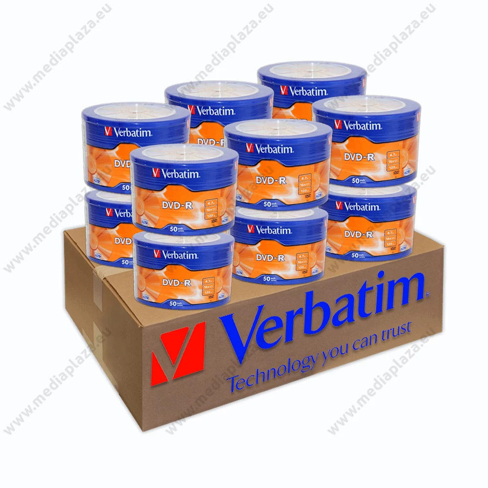 VERBATIM DVD-R 16X 12 X SHRINK (50) XXLDVD CSOMAG