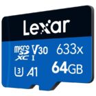 LEXAR HIGH PERFORMANCE 633x BLUE SERIES MICRO SDXC 64GB + ADAPTER CLASS 10 UHS-I U3 A1 V30 (100/45 MB/s)