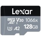 LEXAR PROFESSIONAL 1066x SILVER SERIES MICRO SDXC 128GB + ADAPTER CLASS 10 UHS-I U3 A2 V30 (160/120 MB/s)