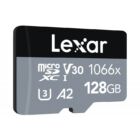 LEXAR PROFESSIONAL 1066x SILVER SERIES MICRO SDXC 128GB + ADAPTER CLASS 10 UHS-I U3 A2 V30 (160/120 MB/s)