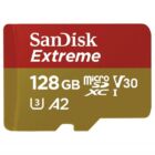 SANDISK EXTREME MOBILE MICRO SDXC 128GB + ADAPTER CLASS 10 UHS-I U3 A2 V30 160/90 MB/s