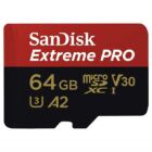 SANDISK EXTREME PRO MICRO SDXC 64GB + ADAPTER CLASS 10 UHS-I U3 A2 V30 170/90 MB/s