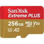 SANDISK EXTREME PLUS MICRO SDXC 256GB + ADAPTER CLASS 10 UHS-I U3 A2 V30 170/90 MB/s