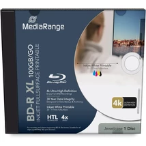 MEDIARANGE BD-R XL 100GB 4X NYOMTATHATÓ NORMÁL TOKBAN MR520