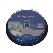 VERBATIM BD-R 25GB 6X DATALIFE NYOMTATHATÓ CAKE (10)