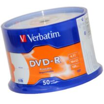VERBATIM DVD-R 16X FULL NYOMTATHATÓ NO ID CAKE (50)