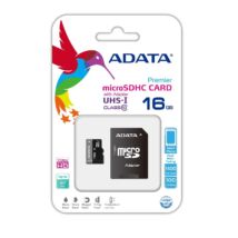 ADATA MICRO SDHC 16GB + ADAPTER UHS-I CLASS 10 (50 MB/s OLVASÁSI SEBESSÉG)