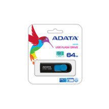 ADATA USB 3.0 DASHDRIVE CLASSIC UV128 64GB FEKETE/KÉK