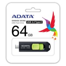 ADATA UC300 USB-C 3.2 GEN 1 PENDRIVE 64GB FEKETE-ZÖLD