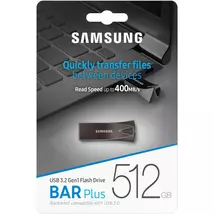 SAMSUNG BAR PLUS USB 3.2 GEN 1 PENDRIVE 512GB SZÜRKE (400 MB/s)
