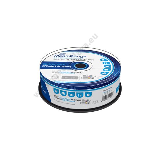 MEDIARANGE BD-R 50GB 6X NYOMTATHATÓ CAKE (25) MR510