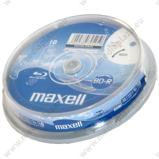 MAXELL BD-R 25GB 4X NYOMTATHATÓ CAKE (10)